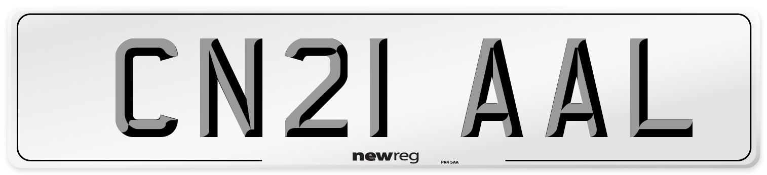 CN21 AAL Number Plate from New Reg